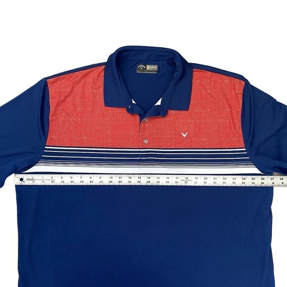 Callaway | Opti Dri Polo Shirt | Blue & Orange | Size: XXL - Picture 5 of 6